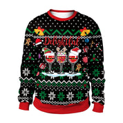 Jingle Frost | Red Dabbing Santa Reindeer Christmas Sweater For Men