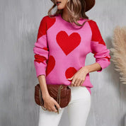 Isabella Renaud | Heart Print Sweater For Women