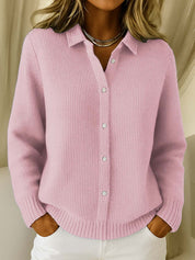 Nadège Villarcourt | Blue Button-Up Knit Cardigan