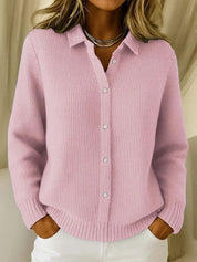 Claudia Ferretti | Cozy Waffle Knit Cardigan For Women