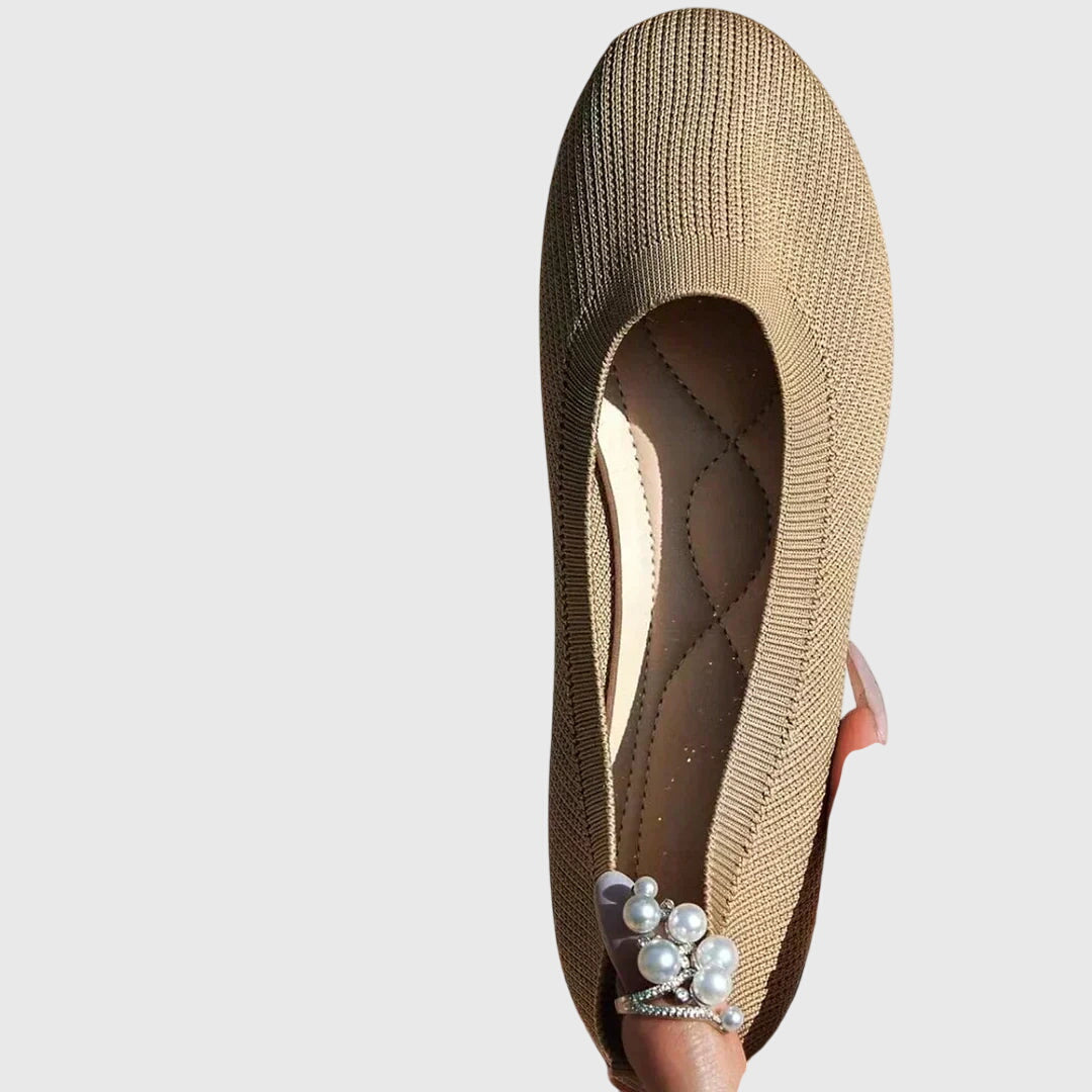 Sylvaine Portreaux | Black Knit Ballet Flats Anti-Slip