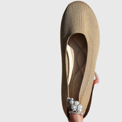 Sylvaine Portreaux | Black Knit Ballet Flats Anti-Slip