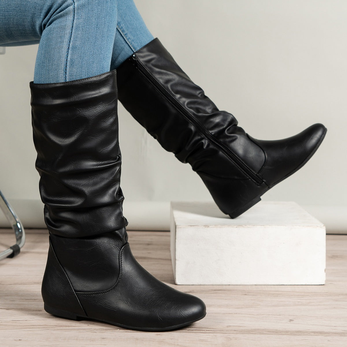 Sabrina Delcourt | Slouchy Knee-High Boots For Women