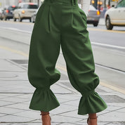 Odile Fenwick | Ruffled-Hem Wide-Leg Trousers For Women