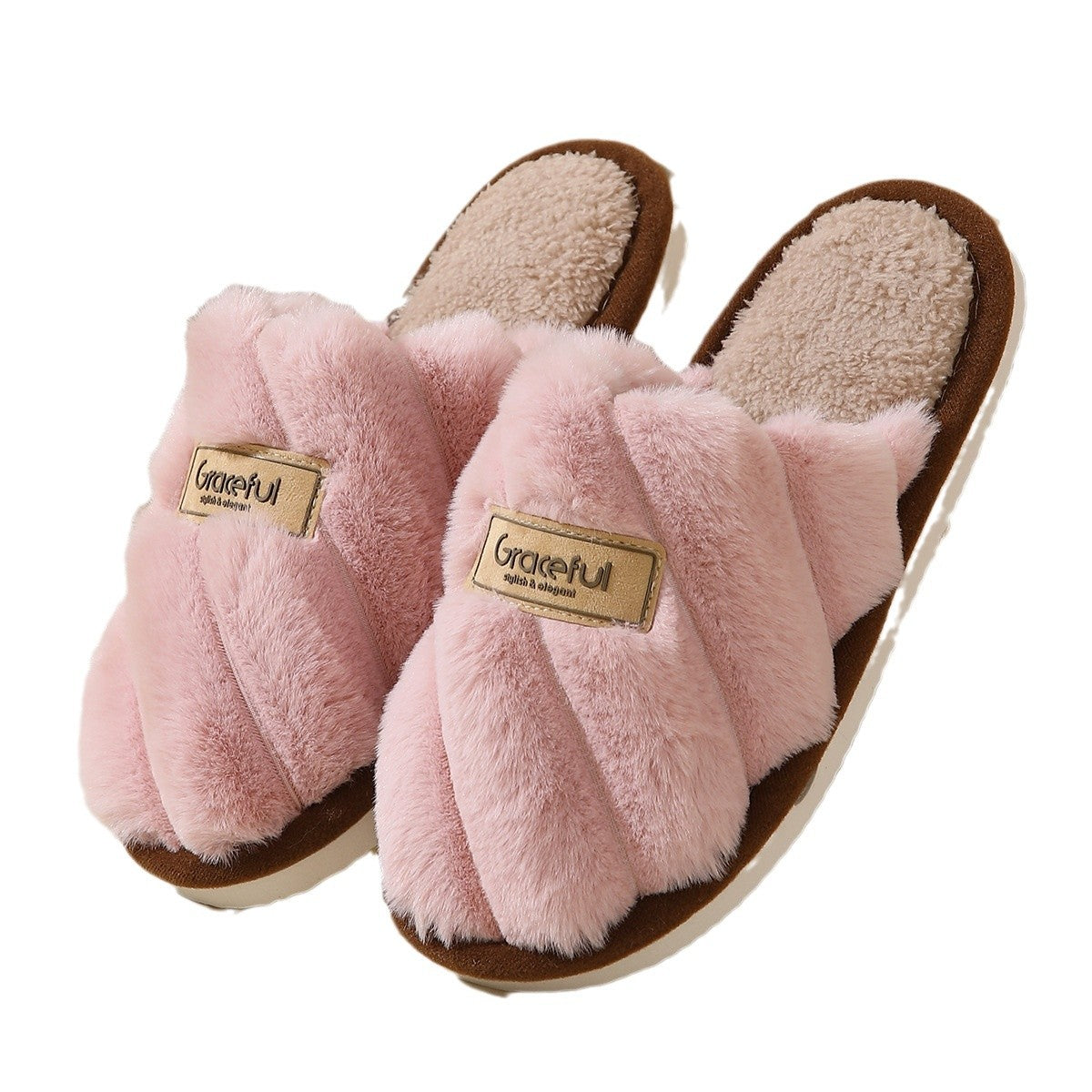 Margaux Delacroix | Fluffy Platform Slippers For Women