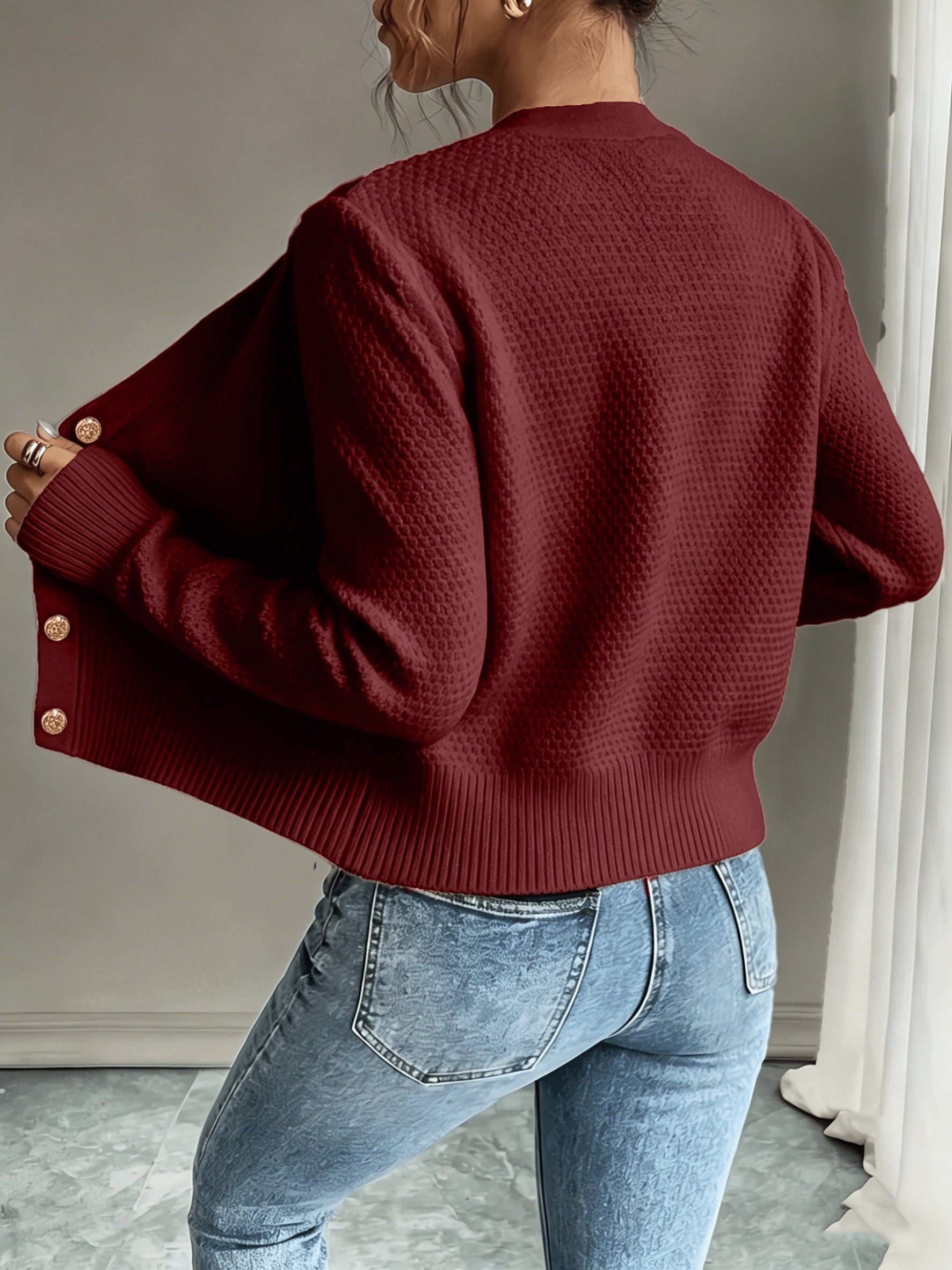Vittoria Rossignol | Cable-Knit Button-Front Cardigan For Women