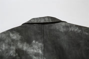 Etienne Corradini | Tie-Dye Suit Collar Leather Jacket For Men