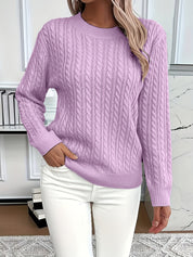 Simone Aldridge | Cable-Knit Round Neck Sweater For Women