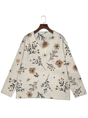 Naomi Beckwith | Floral V-Neck Sweater For Women