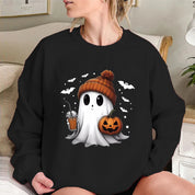 Rosamund Kingsley | Halloween Ghost Print Sweatshirt For Women