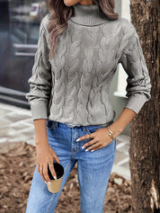 Éloise Vandermeer | Cozy Cable-Knit Turtleneck Sweater For Women