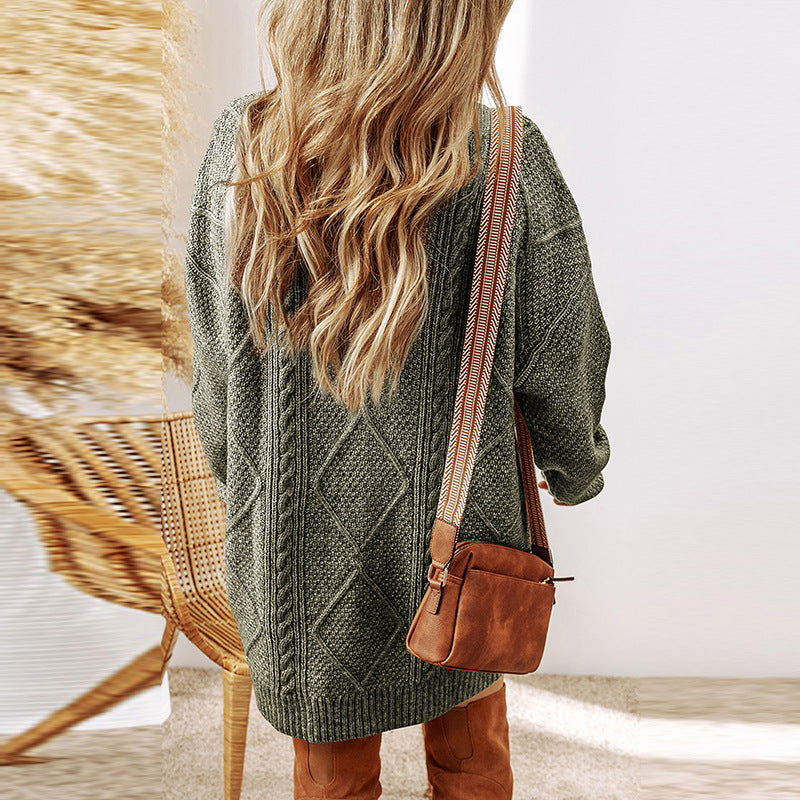 Noémie Castellan | Cable Knit Sweater Mini Dress For Women
