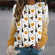 Genevieve Thibault | Halloween Print Sweater For Women