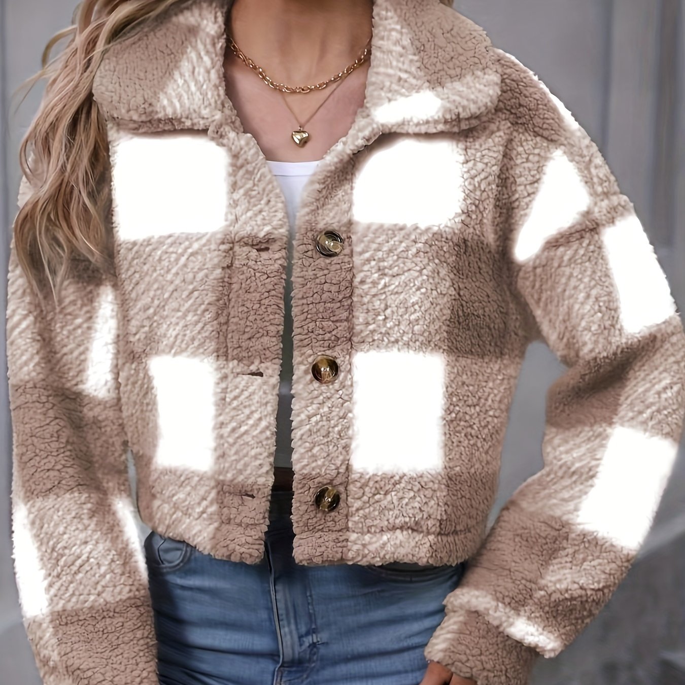 Marnie Yardmore | Cozy Cropped Plaid Jacket For Women