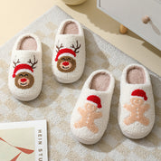 Noel Ashworth | Cozy Santa Claus Christmas Slippers For Women And Men