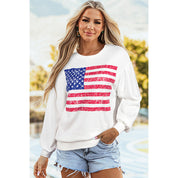 Reagan Calloway | American Flag Graphic Sweatshirt For Women