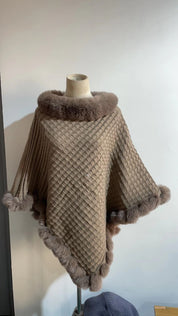 Ophelia Renwick | Fur Collar Cape Wrap For Women