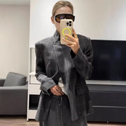 Corinne Vantrelle | Plaid Work Jacket For Women