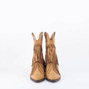 Marguerite Solari | Fringe Cowboy Boots With Studded Strap For Women