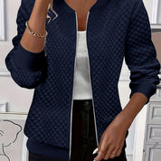 Isolde Ferreira | Quilted-Texture Baseball Jacket For Women