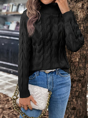 Éloise Vandermeer | Cozy Cable-Knit Turtleneck Sweater For Women