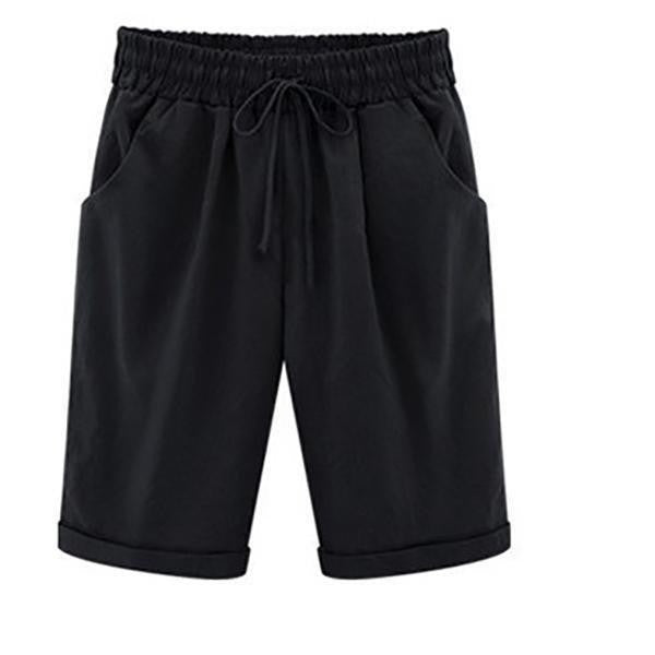 Diane Wentmore | Casual Loose-Fit Cotton Capri Shorts For Women
