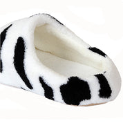 Marlo Thornford | Cow Print Fluffy Slippers For Women