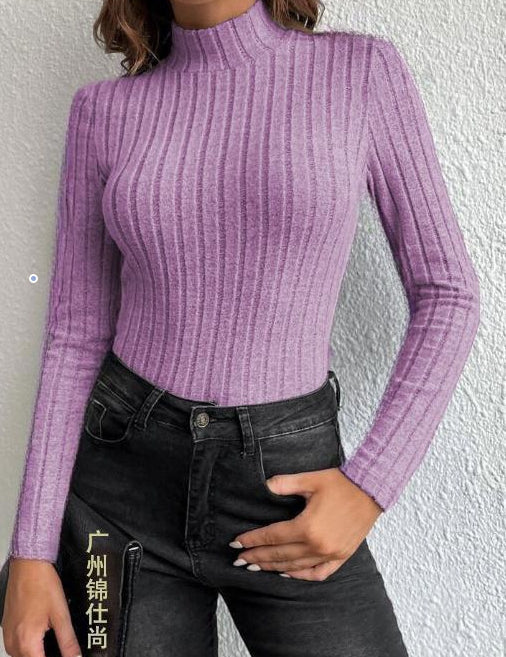 Anaelle Sorbier | Ribbed Half Turtleneck Sweater For Women