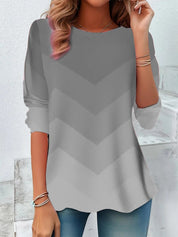 Giovanna Rinaldi | Ombre Striped Long Sleeve Top For Women