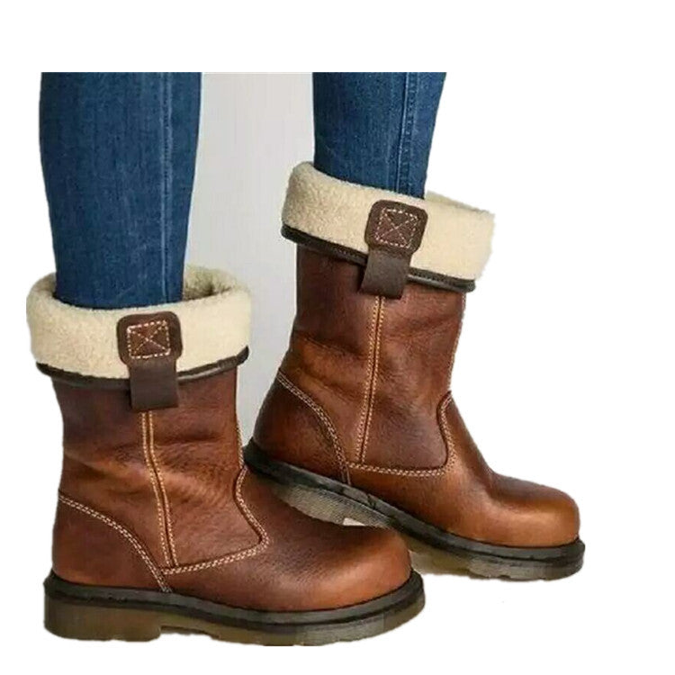 Flossie Dorcroft | Plush-Lined Pull-On Mid-Calf Boots For Women