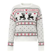 Tinsel | Reindeer Heart Print Christmas Sweater For Women