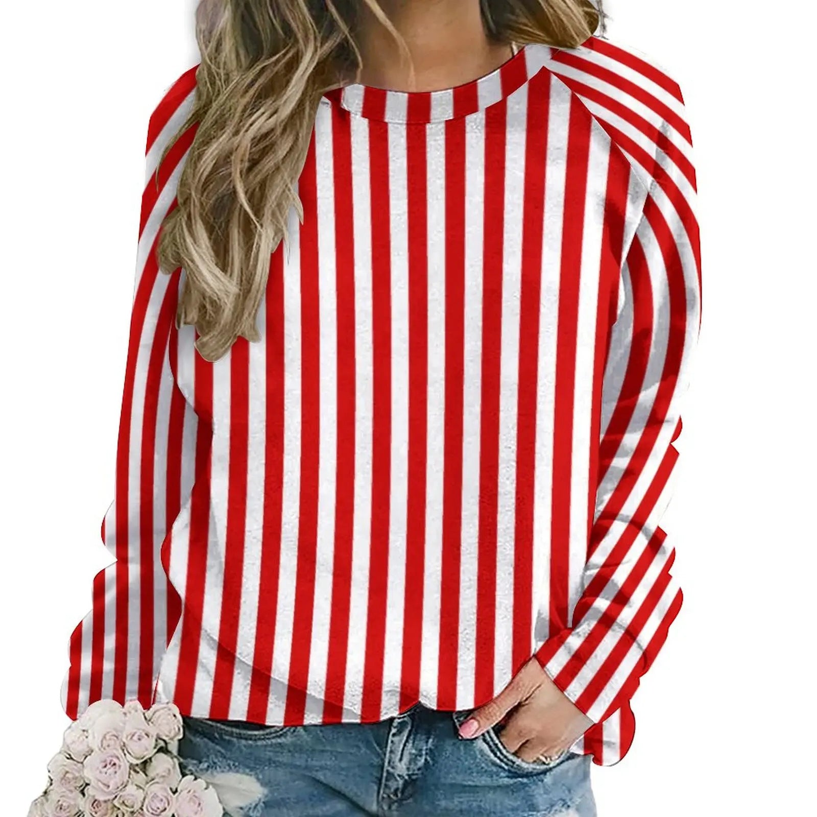 Scarlett Monroe | American Flag Print Sweatshirt For Women
