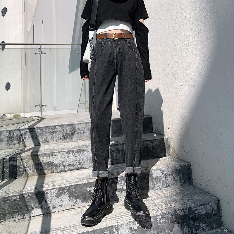 Odalys Ferrand | High-Waist Stretch Straight Jeans For Women