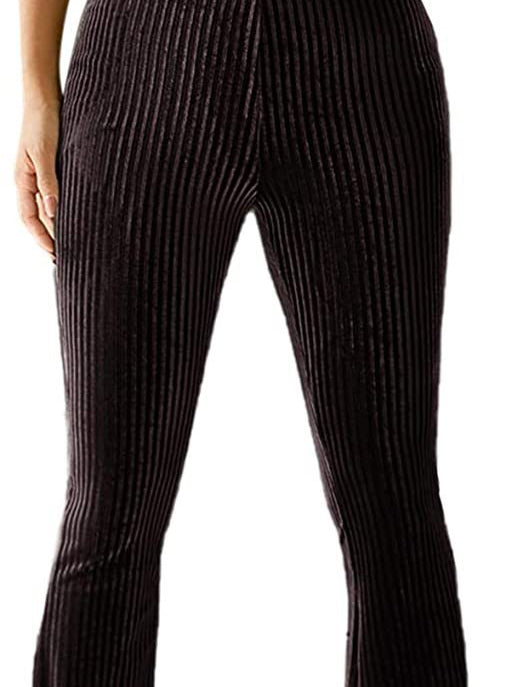 Adrienne Castel | High-Waist Velvet Flare Pants For Women