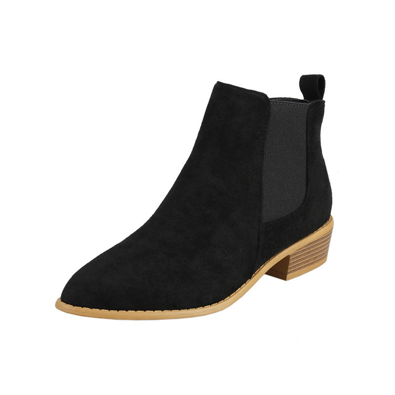 Rosamund Beaulieu | Suede Pointed-Toe Ankle Boots For Women