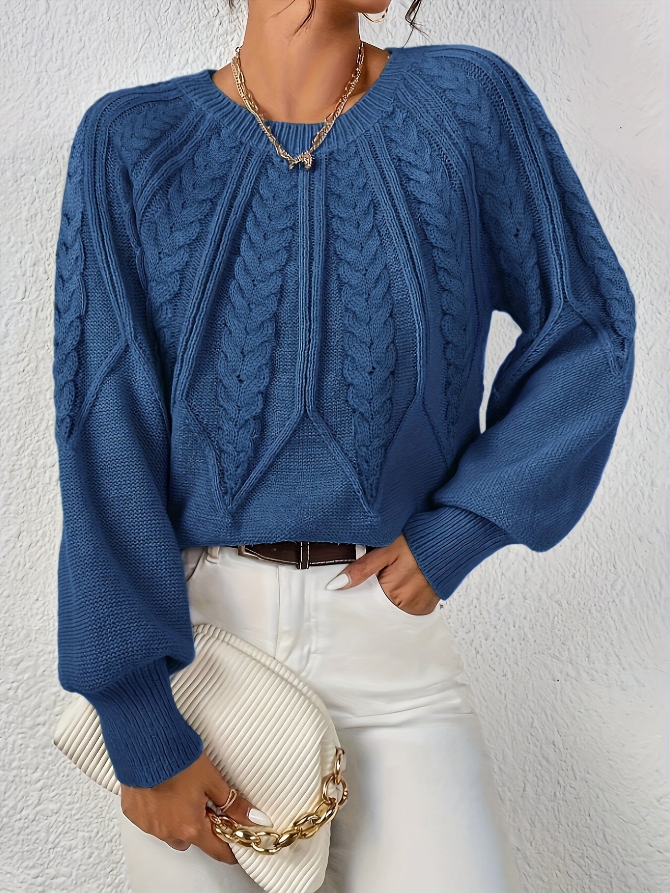 Fabienne Cortland | Cable-Knit Round-Neck Sweater For Women