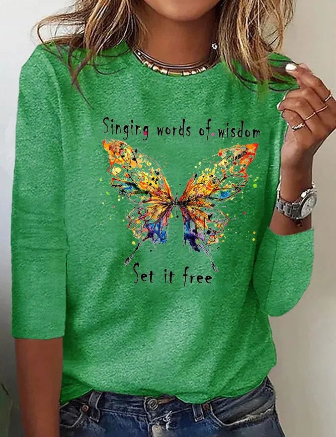 Josephine Lambert | Halloween Cat Print Long Sleeve Top For Women