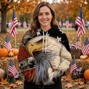 Chiara Marchetti | Eagle Print Veterans Day Hoodie Unisex