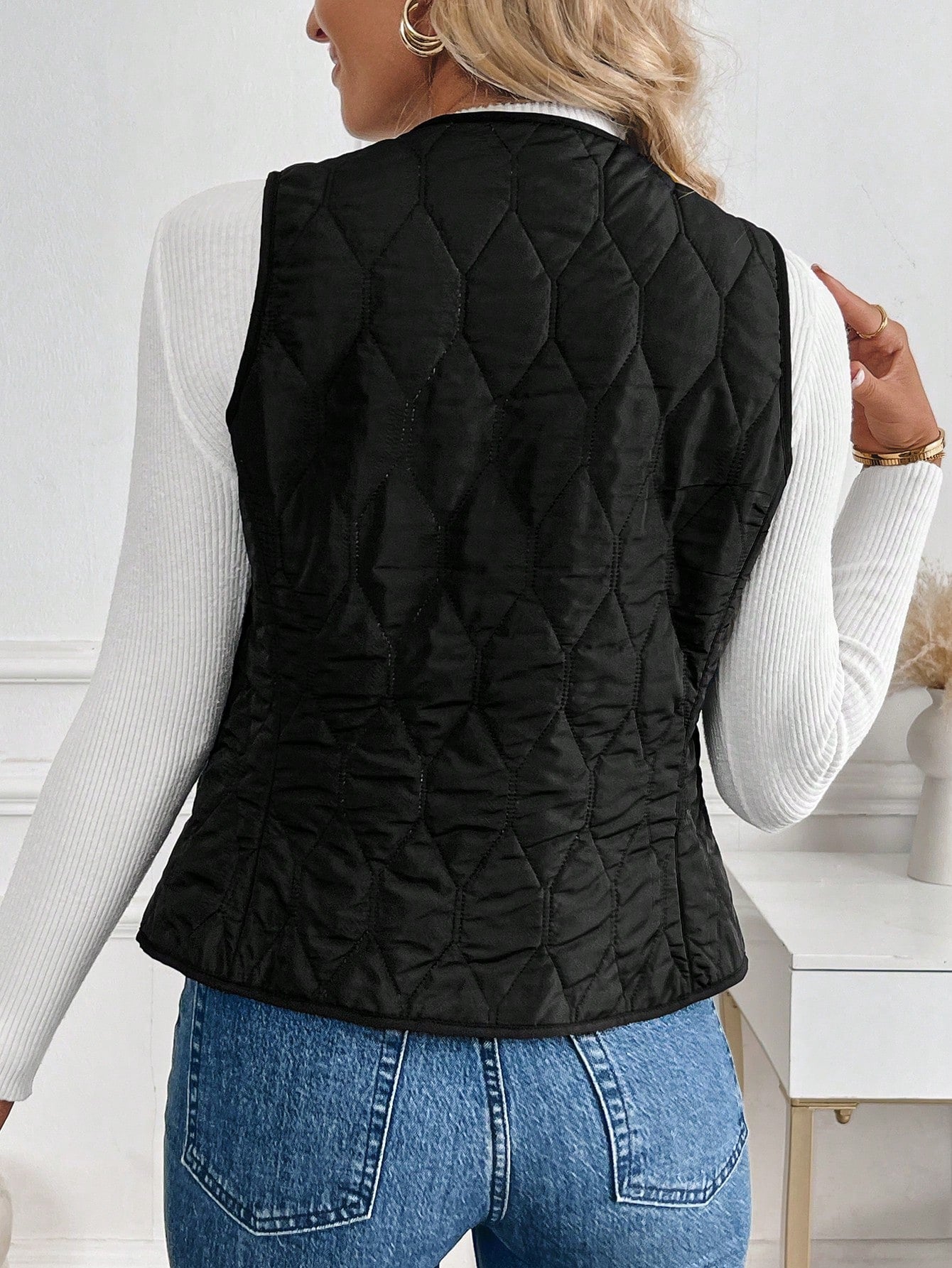 Solene Marchal | Quilted Sherpa-Lined Vest For Women