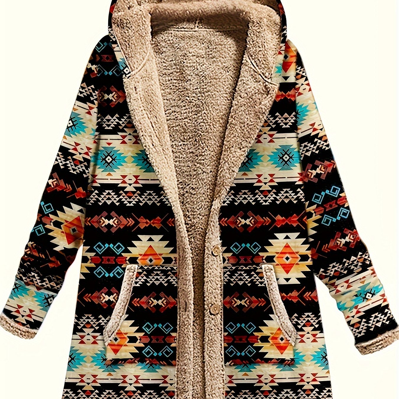 Mabel Oakbridge | Cozy Patterned Hooded Coat For Women