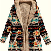 Mabel Oakbridge | Cozy Patterned Hooded Coat For Women