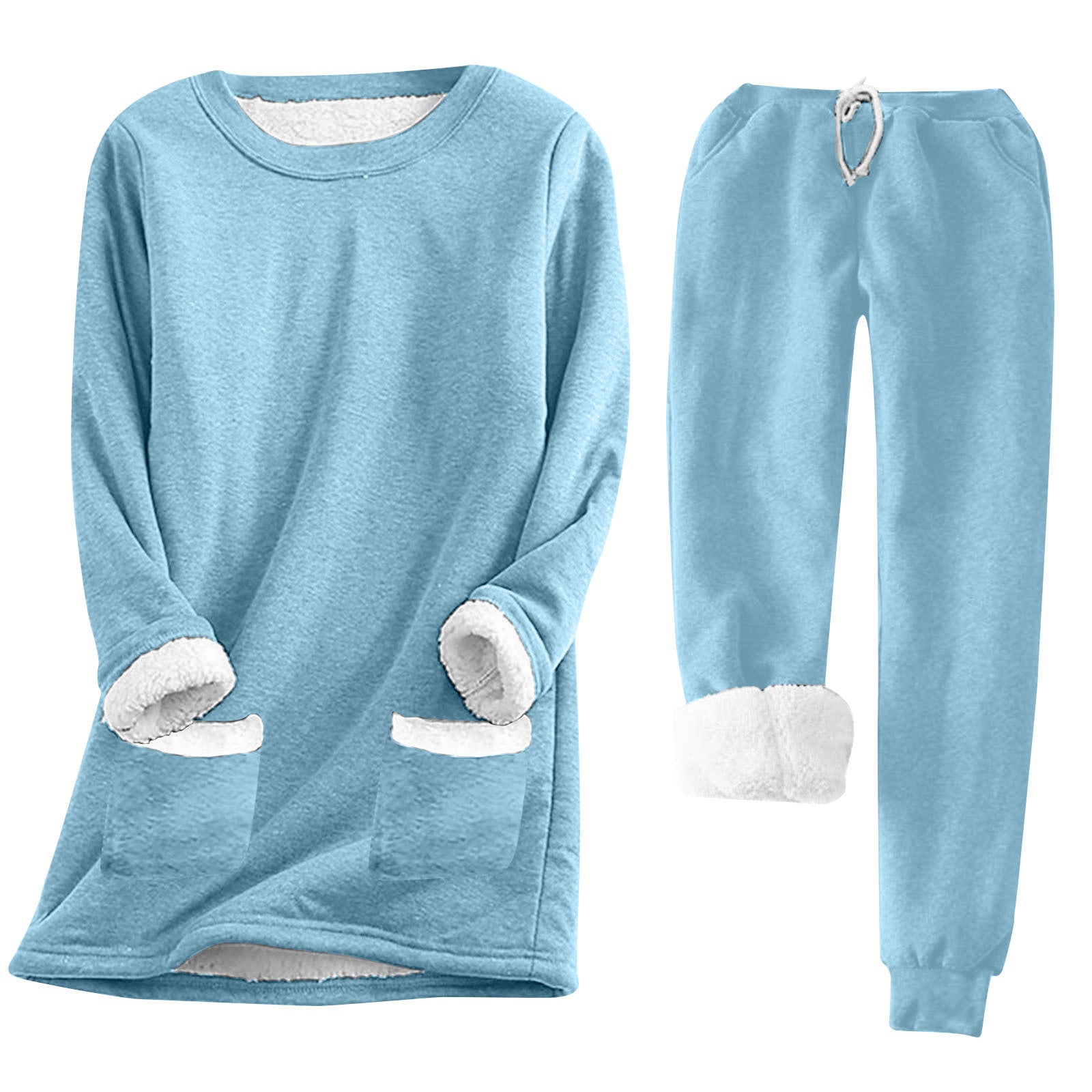 Amandine Fontenay | Plush Fleece-Lined Lounge Set For Women