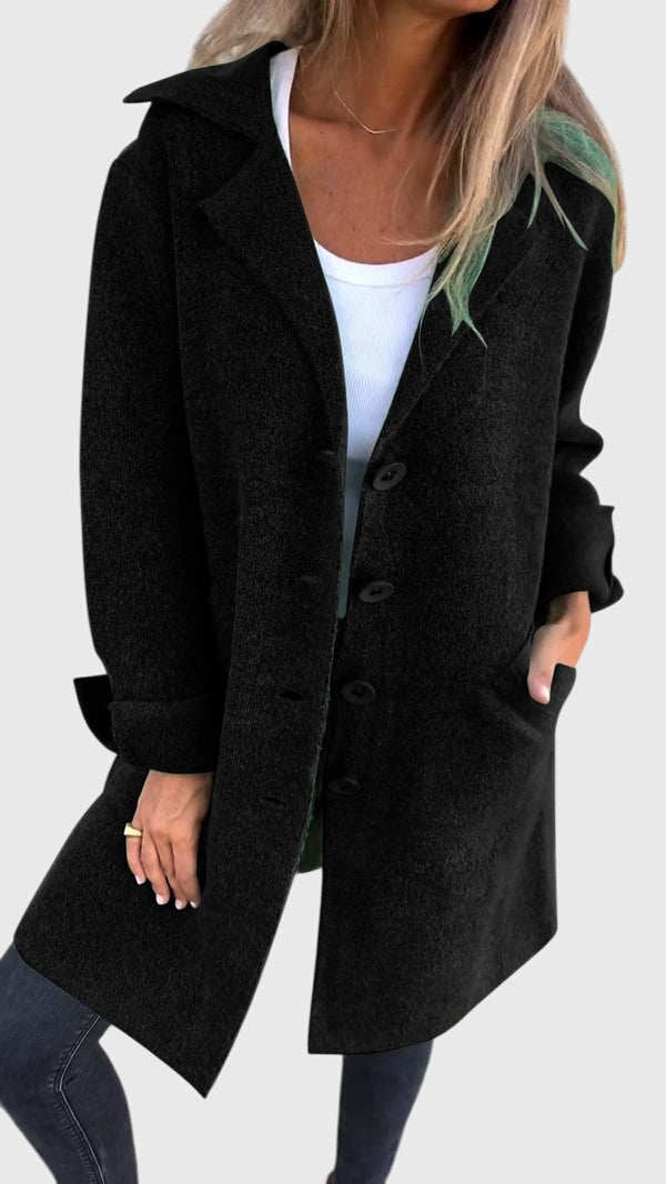 Sophia Harrington | Pink Button-Front Blazer Coat