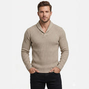 Cole Holham | Shawl Collar Knit Sweater For Men