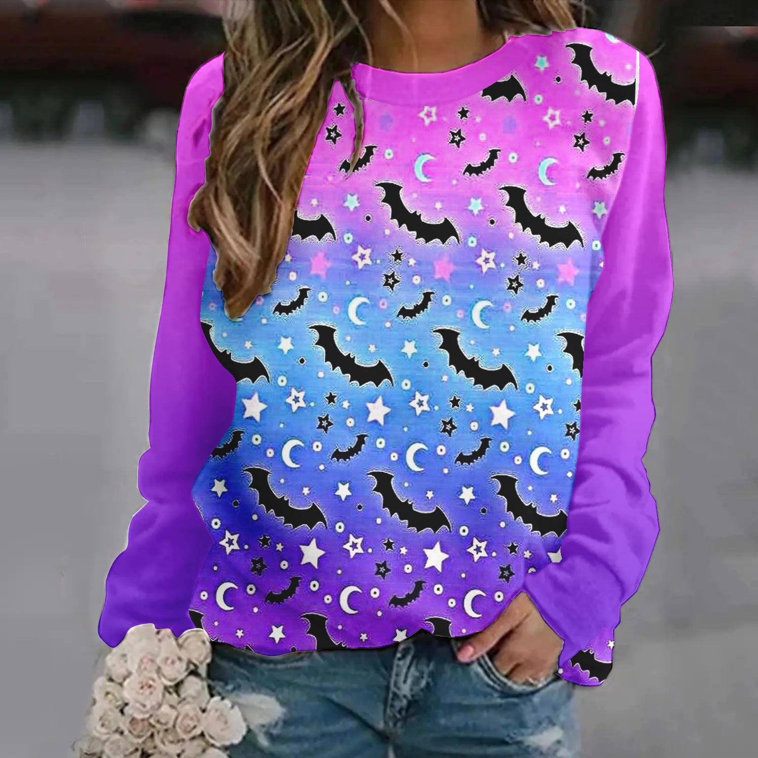 Genevieve Thibault | Halloween Print Sweater For Women