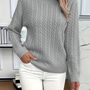 Simone Aldridge | Cable-Knit Round Neck Sweater For Women