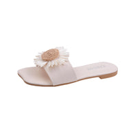 Adriana Bellucci | Daisy Flower Flat Slide Sandals For Women