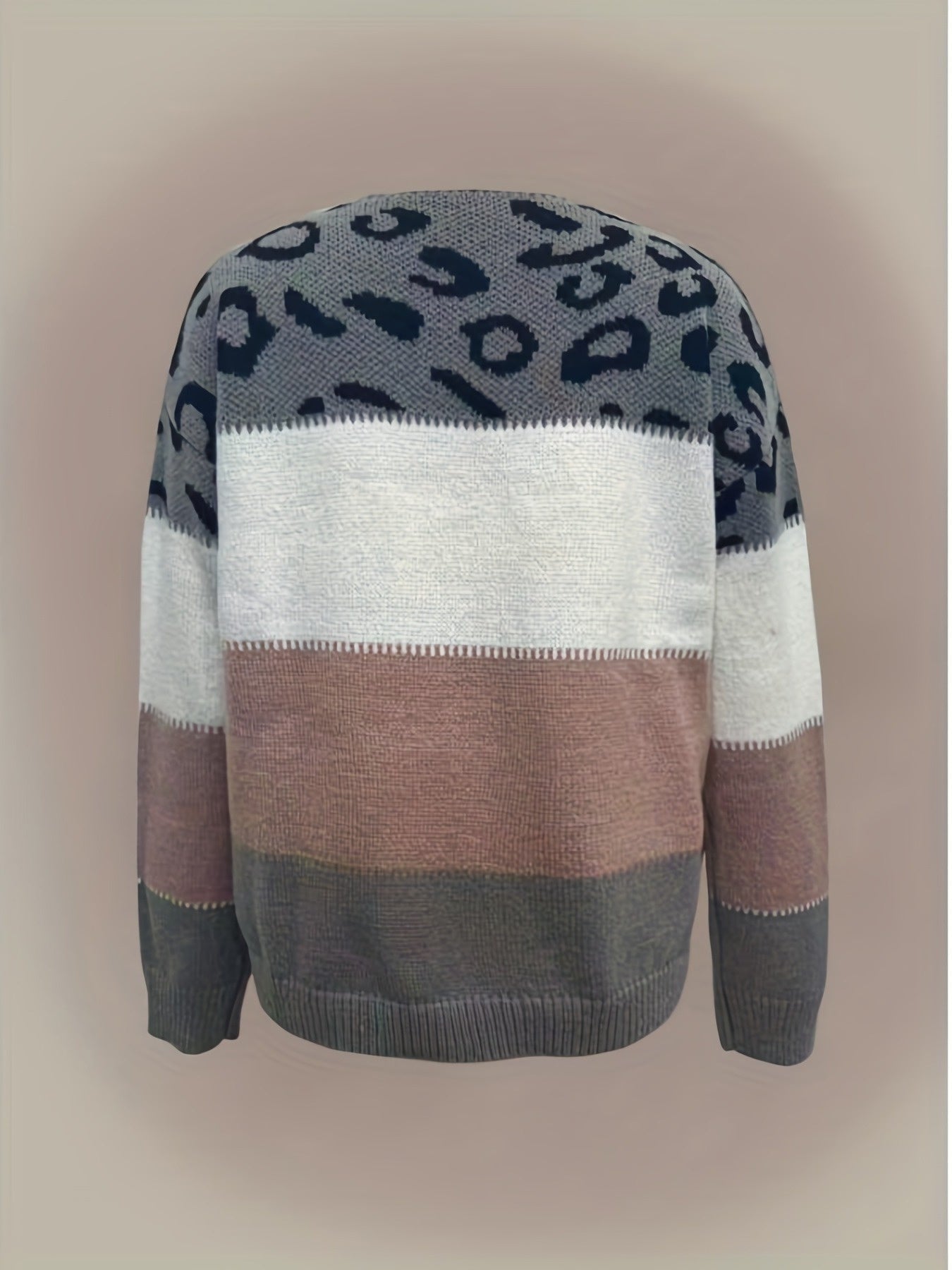 Halina Bricourt | Leopard-Print Colour-Block Sweater For Women