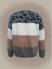 Halina Bricourt | Leopard-Print Colour-Block Sweater For Women