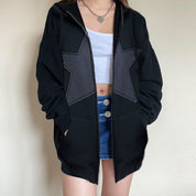 Aurelie Mercier | Star Patch Zip-Up Hoodie For Women
